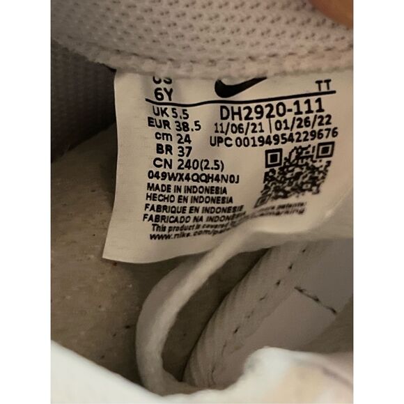 Air Force 1 LE (GS) 6Y White - Picture 10 of 11